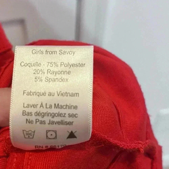 Girls From Savoy Red Dress Sz 0 Babydoll Cap Sleeve Party Sexy Fit Anthropologie - Picture 4 of 10